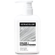 Keracolor Semi Permanent Hair Dye 3 in 1 Clenditioner, Silver, 12 fl oz