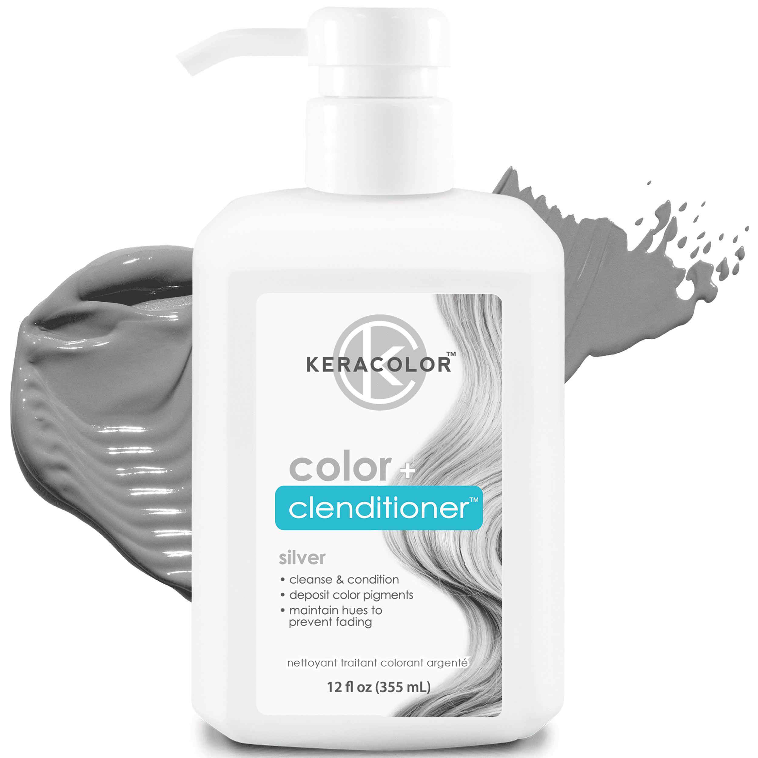 Keracolor 3in1 Clenditioner SemiPermanent Hair Dye, Silver
