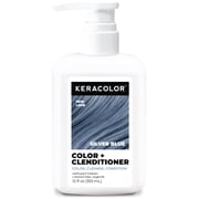 Keracolor Semi Permanent Hair Dye 3 in 1 Clenditioner, Silver Blue, 12 fl oz