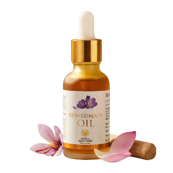 Kerala Ayurveda Kumkumadi Oil for Face| Saffron & Lotus Ayurvedic Face Oil | Lightweight & Non-Greasy | 1 Fl Oz