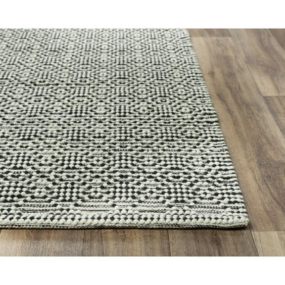 Kerala Black 5'X7'6" Hand Woven Jute Rug