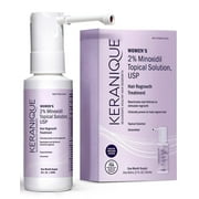 Keranique Hair Regrowth Treatment Spray with 2% Minoxidil for Hair Growth & Thickening, 2 fl oz
