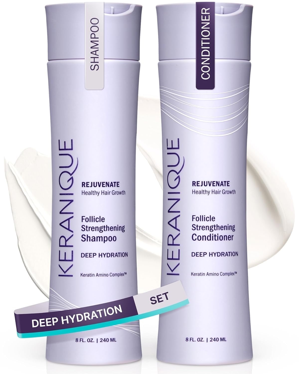 Keranique Volumizing Keratin Shampoo & Conditioner Set for