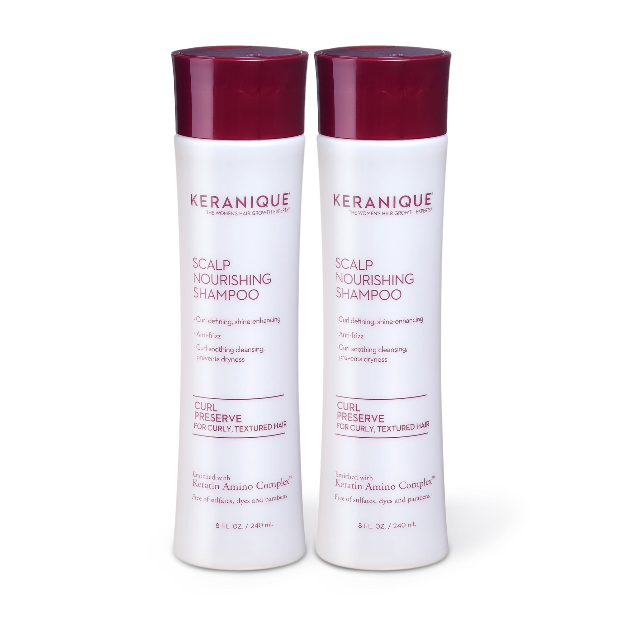 Keranique Keratin Shampoo for Curly Thinning Hair, Sulfates/Parabens