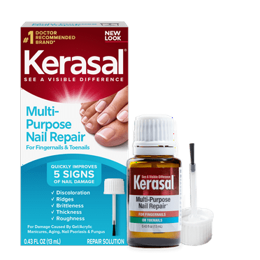 Kerasal Multi-Purpose Nail Repair, Nail Solution for Discolored and Damaged Nails, 0.43 oz