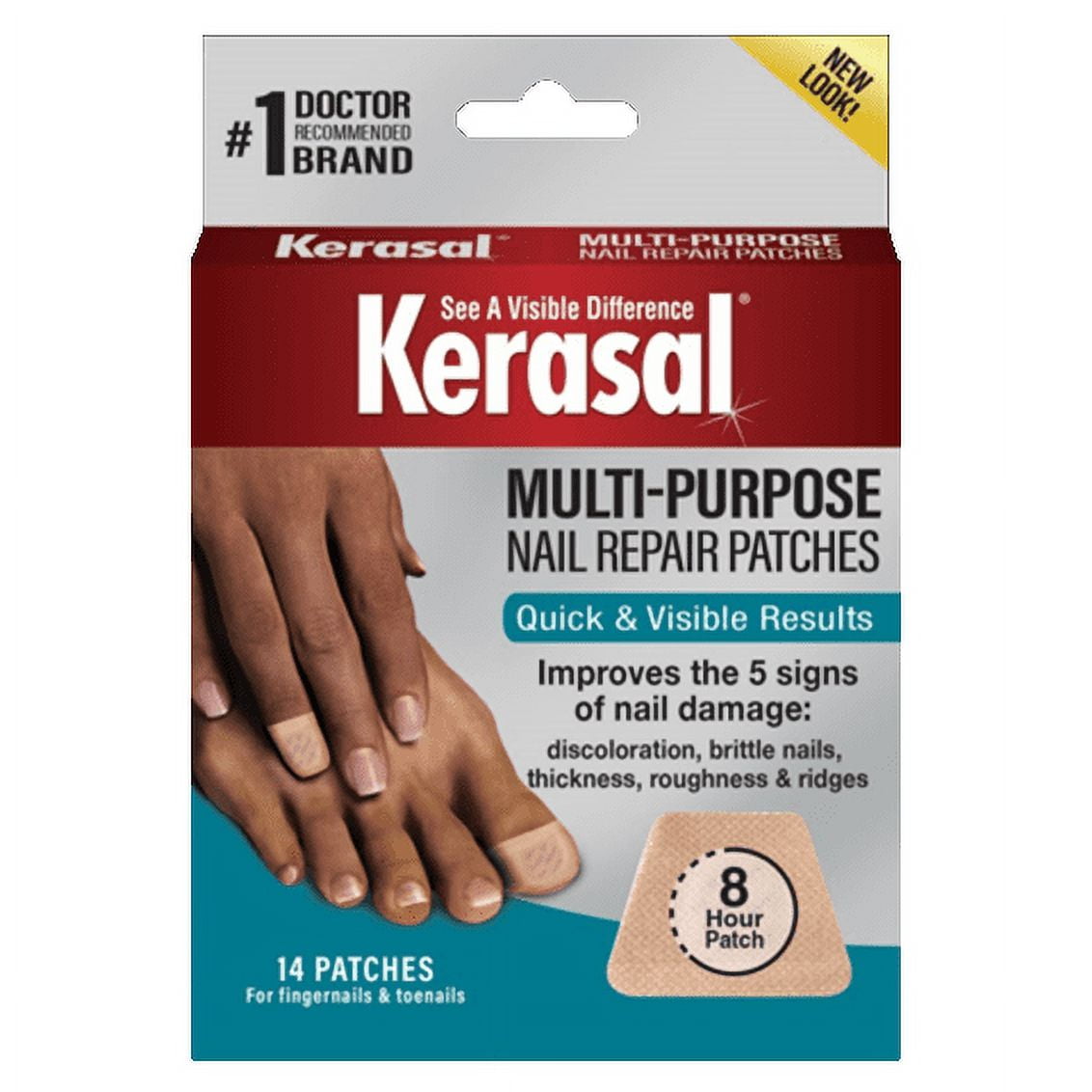 Kerasal MultiPurpose Nail Repair Patches for Damaged Nails, Restores