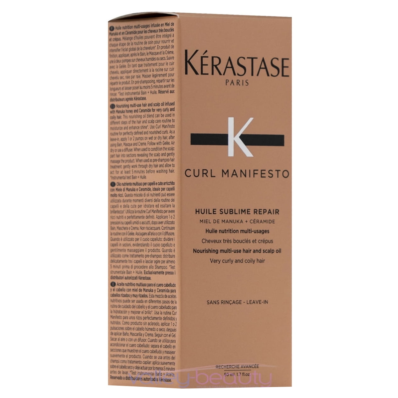 Kerastase Curl Manifesto Huile Sublime Repair | Nourishing Multi-Use Hair and Scalp Oil, 1.7fl oz