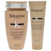 Kerastase Curl Manifesto Kit , 2 Pc Kit 8.5oz Hydrating Shampoo, 8.5oz Lightweight Conditioner