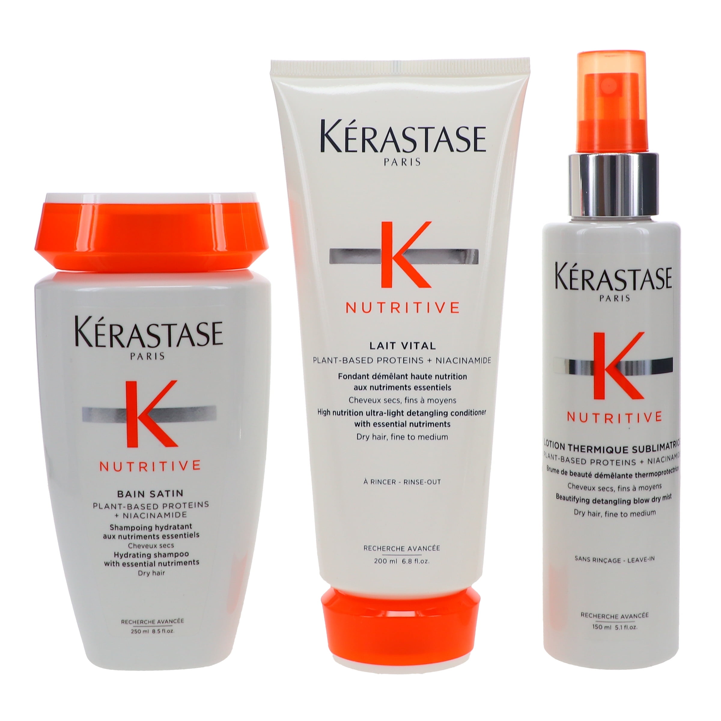 Kérastase Nutritive シャンプー・コンディショナー1000ml With Pump Kerastase Nutritive Bain Satin Shampoo 34oz