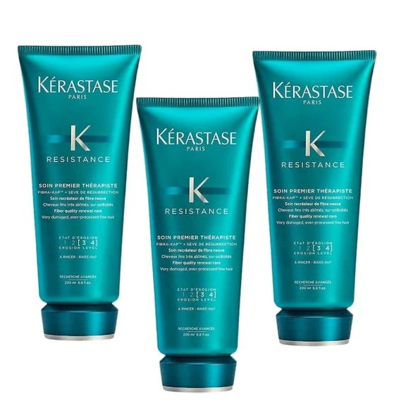 Kerastase Resistance Therapist Bain Thrapiste Repair for Very Damaged and Over-processed Hair 250 ml 3 Pack
