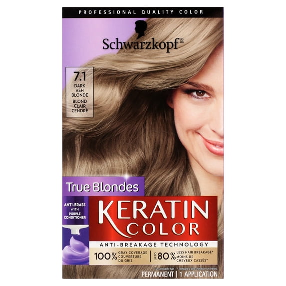 Keratin Color 7.1 Dark Ash Blonde 12/60ml USCA