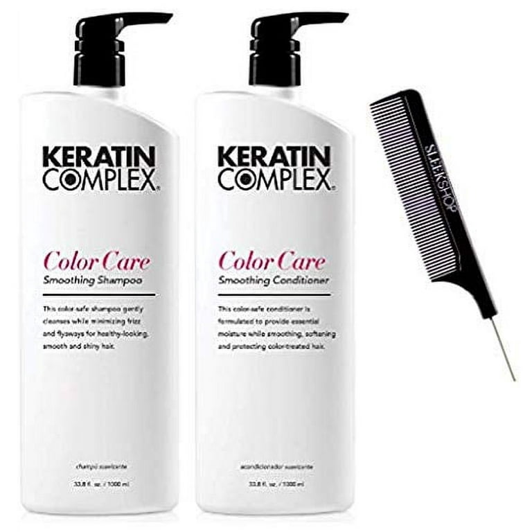 Keratin Complex Smoothing Set Shampoo Conditioner for Treated Hair Frizz Fighting No Sodium 33.8 oz Walmart