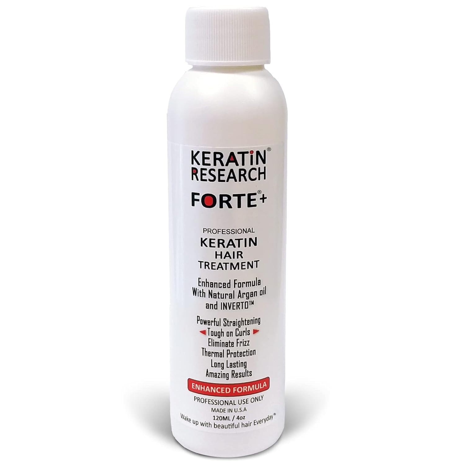 Keratin Forte Extra Strength Brazilian Keratin Hair Treatment Straightening Complex Blowout Treatment Professional Grade Natural Organic Results Argan Oil Keratina Brasilera Para Alisar el Pelo (4oz)
