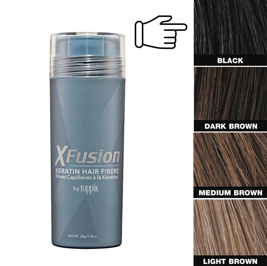 Keratin Hair Fibers Economy Compatible with XFusion (By Toppik) Black