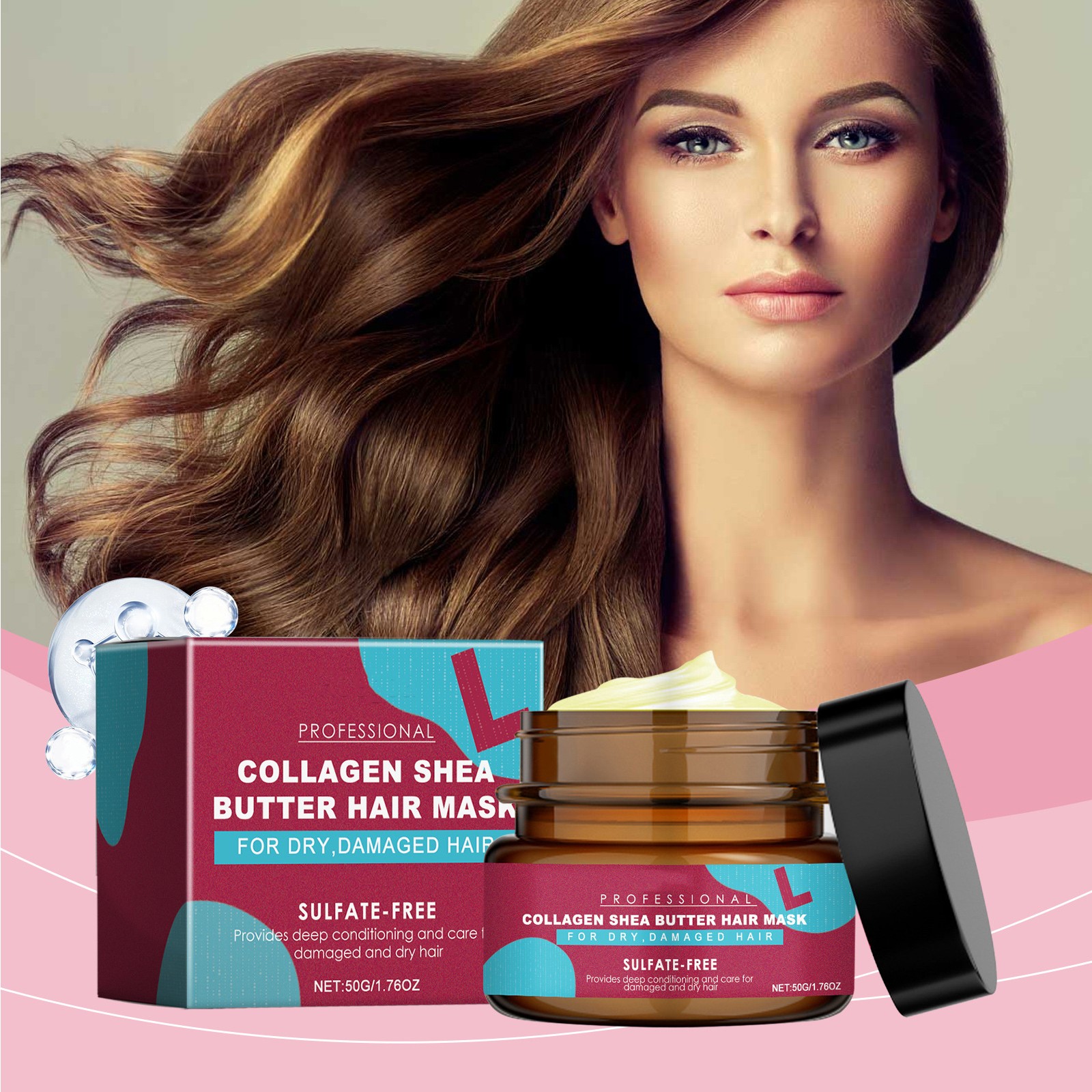 Keratin Hair Mask Repairs and Nourishes Frizzy and Dry Hair to Make It
