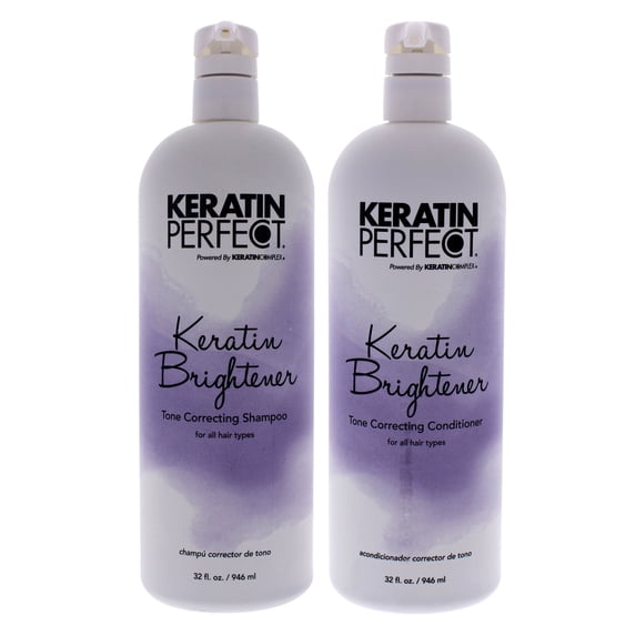 Keratin Perfect Brightener Duo, Shampoo and Conditioner, Large, 2 pc