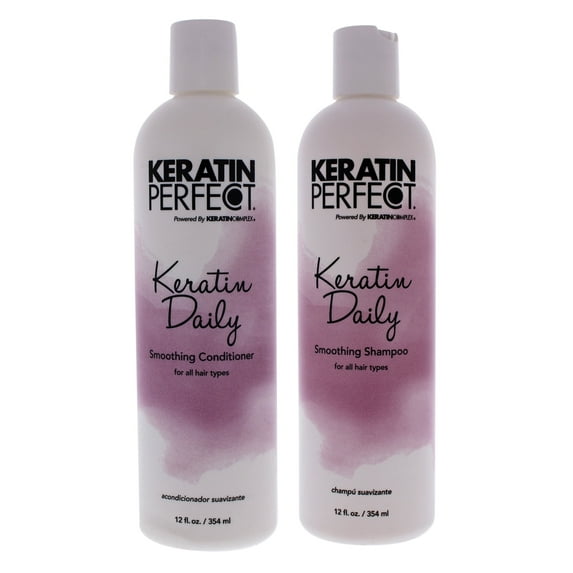 Keratin Perfect Daily Duo, Shampoo and Conditioner, Medium, 2 pc