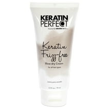 Keratin Perfect Frizz-Free Blow Dry Cream -Hair Treatment Made With Natural And Clean Ingredients -Helps Restore Shine And Smoothness -Ultra Revitalizing Serum Makes Hair More Manageable -2.5 Oz