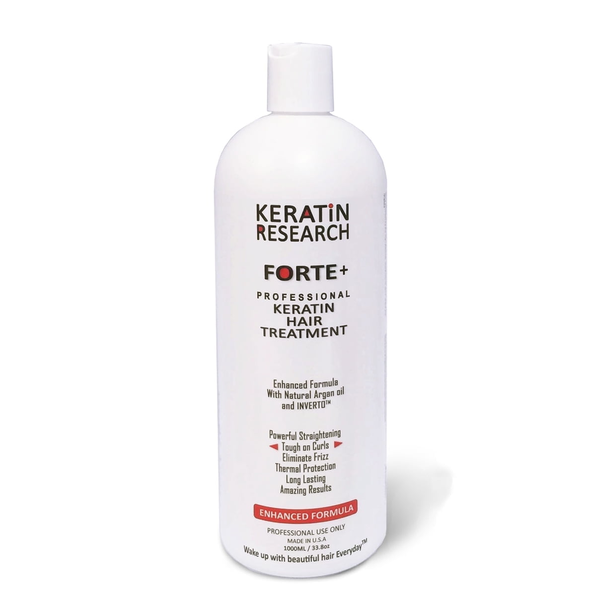 Keratin Research Forte Plus, Extra Strength Keratin Blowout Hair Straightening Treatment 1000ml Made in USA