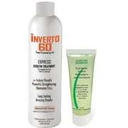 Keratin Research INVERTO 60 Advanced Gel Keratin Hair Straightening Treatment Formaldehyde Free Fast Application Process ,120ml Includes Sulfate-Free Starter kit Instant Results