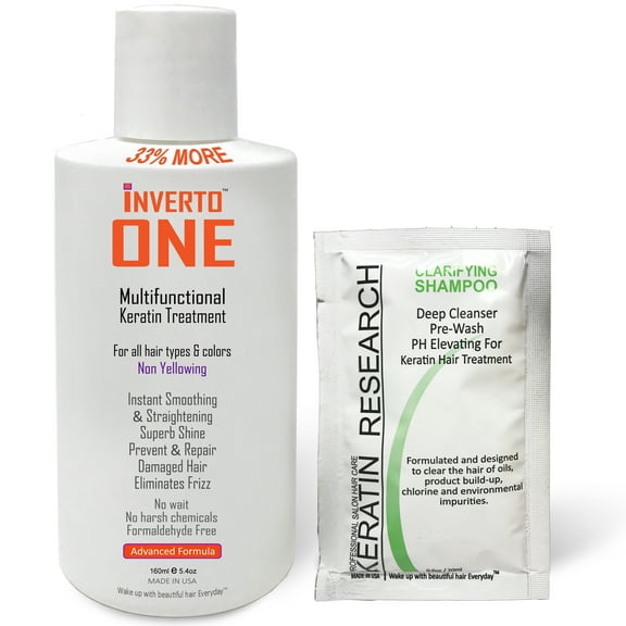 Keratin Research INVERTO ONE 160ml Formaldehyde-Free Professional Results Straighten and Smooths hair