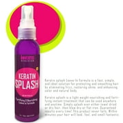 Keratin Splash Leave-In Formula is a Miracle Serum Fast, Simple, and ideal Solution for Protecting & Softening, Eliminating Frizz. contains Keratin, Collagen & Natural Moroccan Argan oil 2oz 60ml