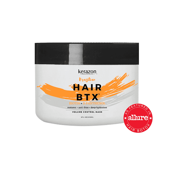 Kerazon Brazilian Hair BTX Smoothing Treatment Anti Frizz Hair Mask Volume Control For all Hair Types, Dry, Damaged Hair 8oz