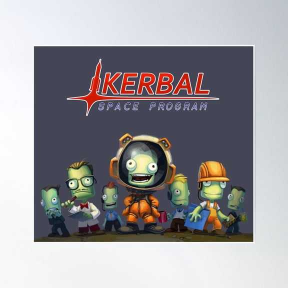 Kerbal Space Program Ksp Team Poster Wall Art, Modern Wall Decor, 12x18 UNFRAMED