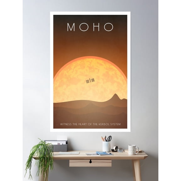 Kerbal Space Program Poster - Moho Poster Wall Art, Modern Wall Decor For Living Room Bedroom, 8x12 UNFRAMED