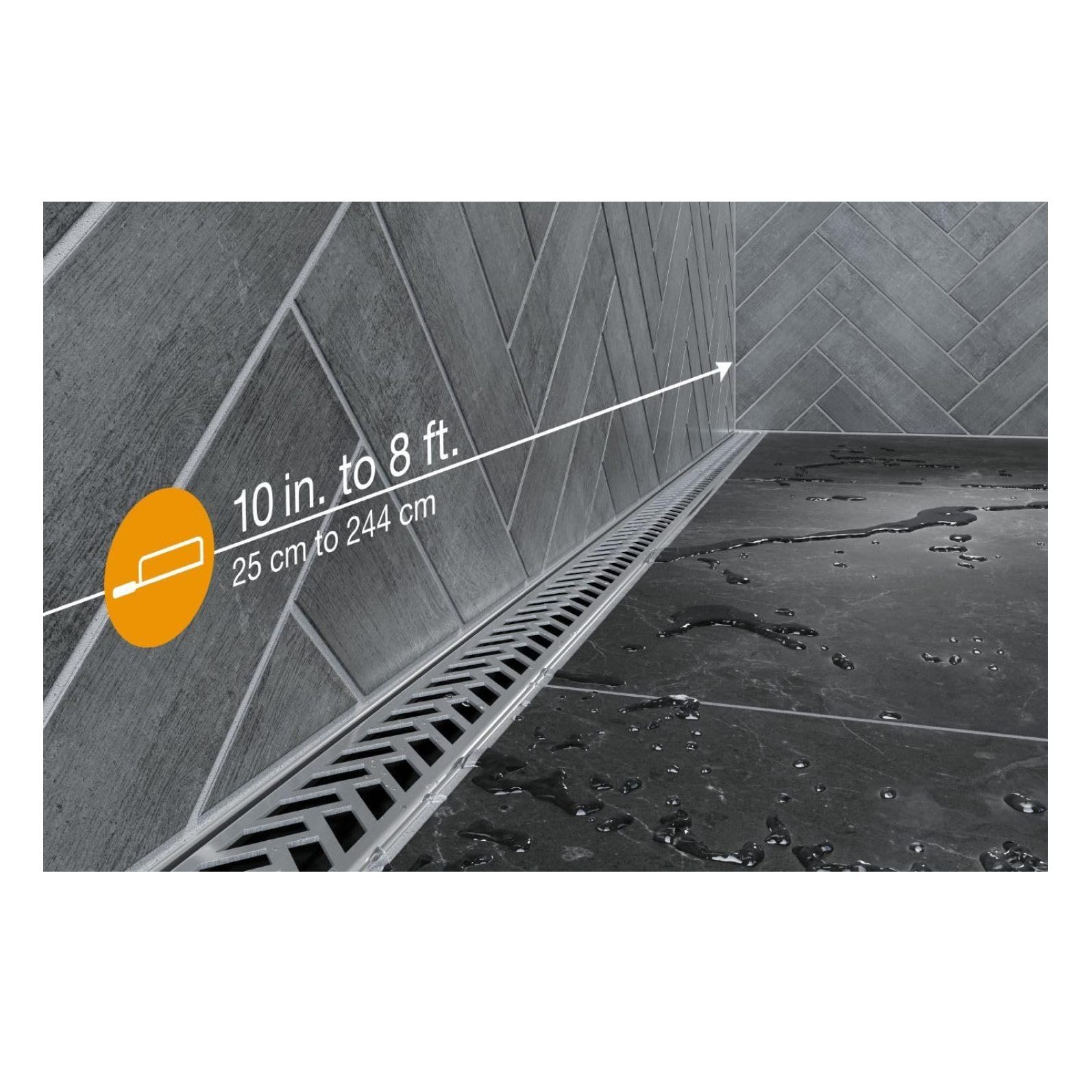 KerdiLineVario Flange Kit with Integrated Kerdi Collar Adjustable