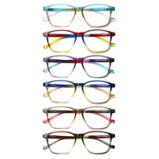 Kerecsen 6 Pack Fashion Reading Glasses for Women Blue Light Blocking Readers