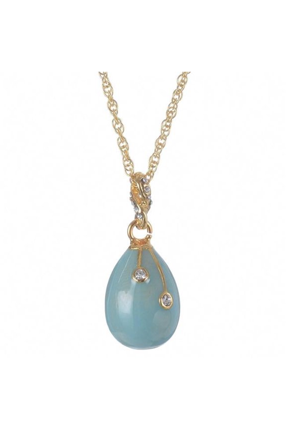 P720 Egg Pendant Necklace, Turquoise