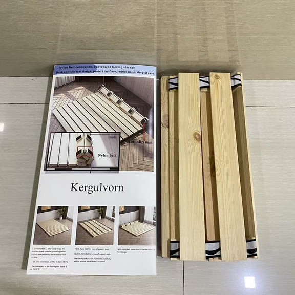 Kergulvorn Bed frames,Breathable Moisture-Proof Bed Plate, Guest Tatami Mat,Wood Roll-Type Slatted Bed Japanese Floor Futon Mattress, Floor Sleep Bedding (Twin)