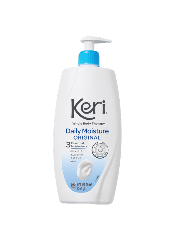 Keri Daily Dry Skin Therapy Moisturizing Original Body Lotion, Lightly Scented, 20 oz