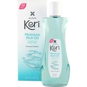 Keri Moisture Rich Shower Bath Oil Clear 8 Oz | Natural Body Wash for Women | Bio Body Oil for Dry Skin | Body Skin Care Products | Hydrating Body Oil After Shower | Body Glow Oil | Natural Bodywash