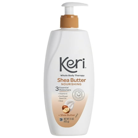 Keri Nourishing Shea Butter & Vitamin E Whole Body Therapy Lotion, 15 oz