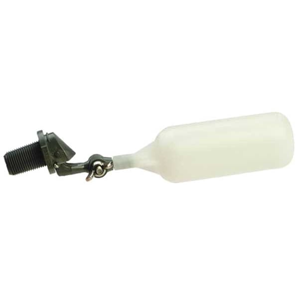 Kerick Valve MA3P2 PVC Mini Float Valve, Tank Mount, Adjustable Arm, 1.5 gpm at 60 psi, 3/8" NPT Male