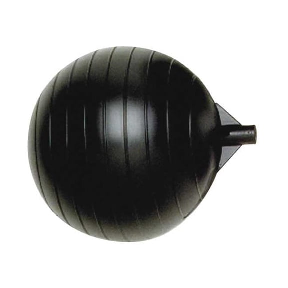 Kerick Valve PF06 Polyethylene Sphere Float Ball, 6" Diameter, 6" Length, 1/4" Female Thread,Black