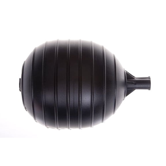 Kerick Valve PF45K Polyethylene Oval Float Ball, 4" Diameter, 5" Length, 1/4" Female Thread,Black