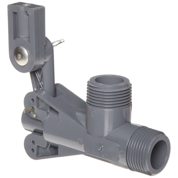 Kerick Valve PS100SS PVC Float Valve, Standard Mount, 60 gpm at 60 psi, 1" NPT Male J101