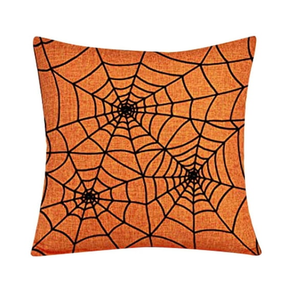 KerineCC Halloween Decorations Double-Side Printing Pillow Covers, Cute Halloween Decor Patterns, Elegant Invisible Zipper, Durable Soft Linen Throw Pillow Covers Outdoor Indoor
