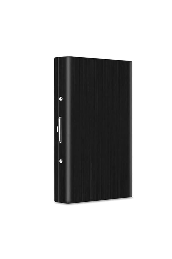 - Slim Metal 6 Slot Card Holder Wallet with RFID Protection and Cash Storage