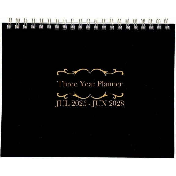 Kerixi 3 Year Calendar Planner Black, 11 * 8.5'' JUL 2025 - JUN 2028