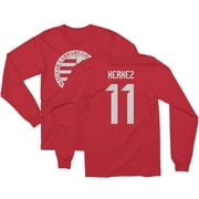 Kerkez 11 Jersey Style - Hungary Soccer Cup Fan Long Sleeve T-Shirt (Red, Small)