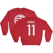 Kerkez 11 Jersey Style - Hungary Soccer Cup Fan Unisex Crewneck Sweatshirt (Red, Small)