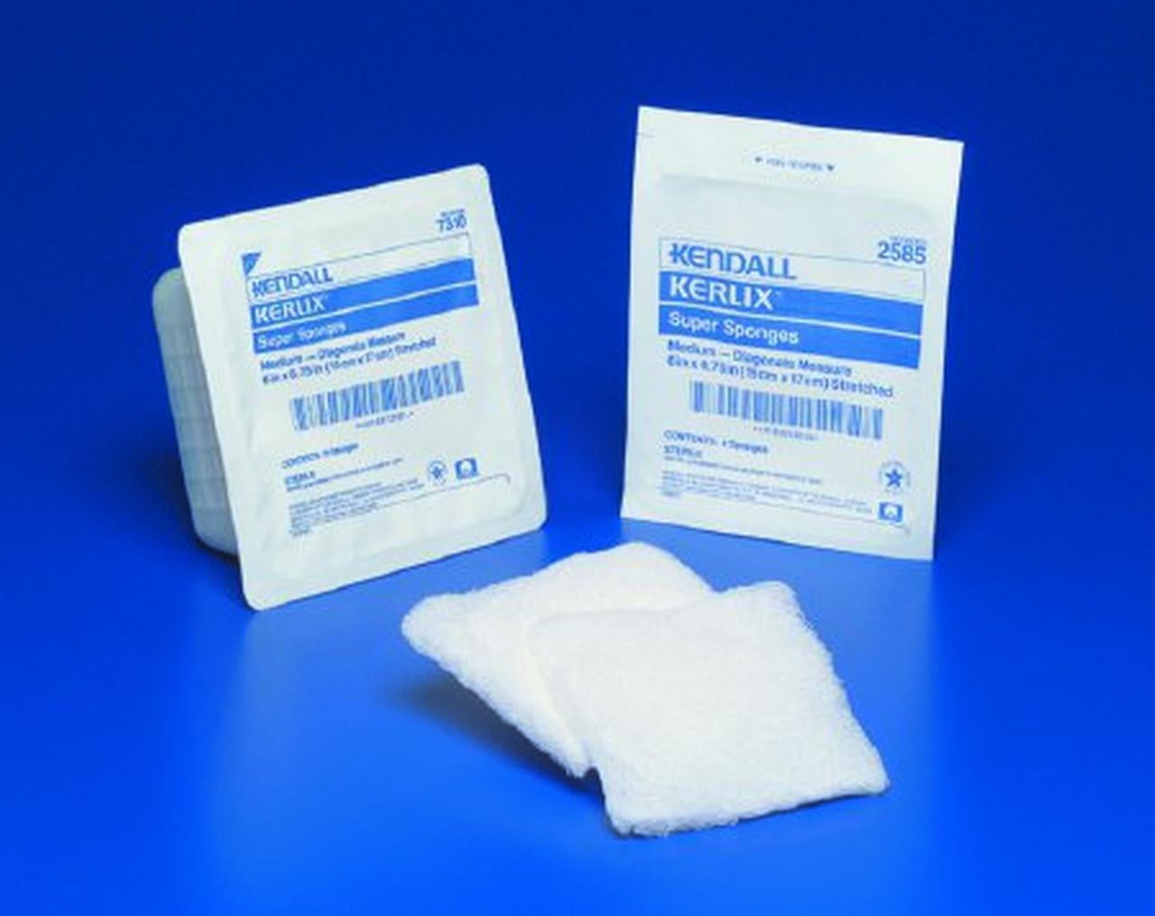 Kerlix Fluff Dressing Gauze 12-Ply 6 X 6-3/4 Inch Rectangle Sterile, 3085- - Box of 50