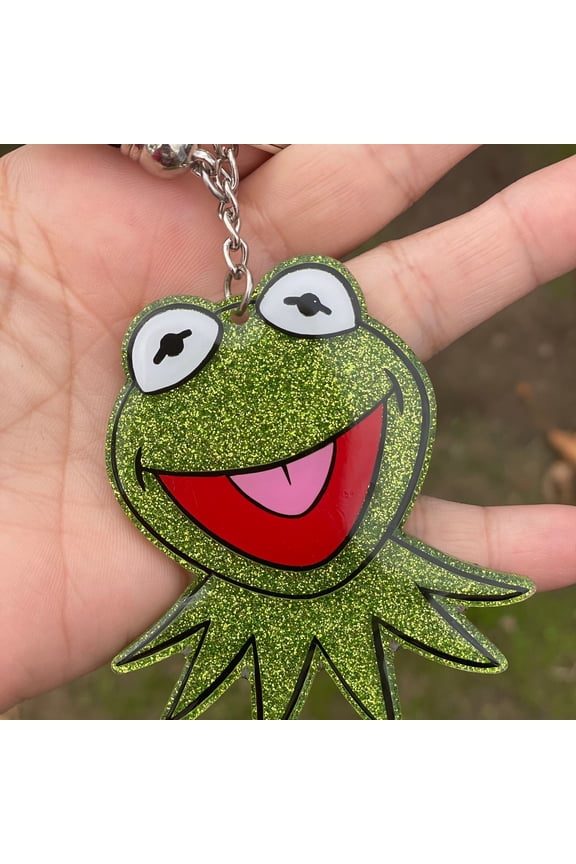 Kermit the Frog Keychain, Kermit Keychain, Muppets Gift, Birthday Gift for Her Unique, Frog Lover Gift, Unique Gifts for Him, Fun Accessory (1 keychain)