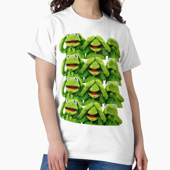 Kermit Meme Funny Frog Internet Pop Culture Reaction Expressions Pack Edition 2 T-Shirt