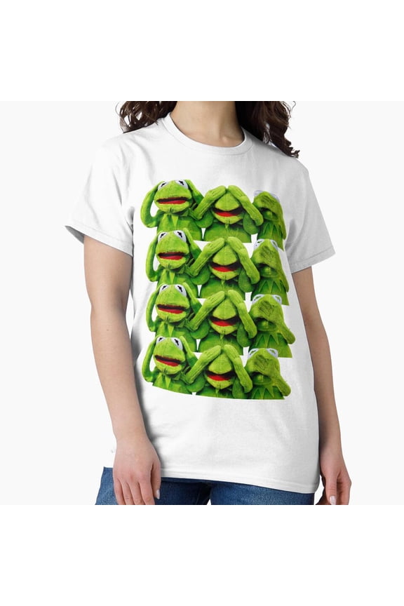 Kermit Meme Funny Frog Internet Pop Culture Reaction Expressions Pack Edition 2 T-Shirt