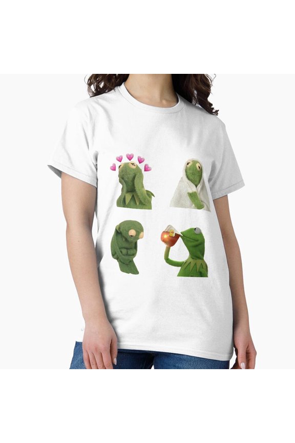 Kermit Meme Sticker Set Funny Frog Internet Pop Culture T-Shirt